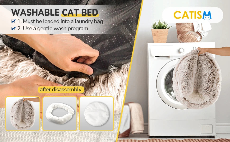 25'' Pet Cat /Dog Bed Nest Soft Comfortable Semi-enclosed Cat NestPet house