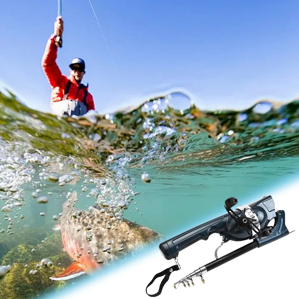 Folding Fishing Rod Telescopic, Reel Line Sea Pole Carbon Fiber for Outdoor Fishing