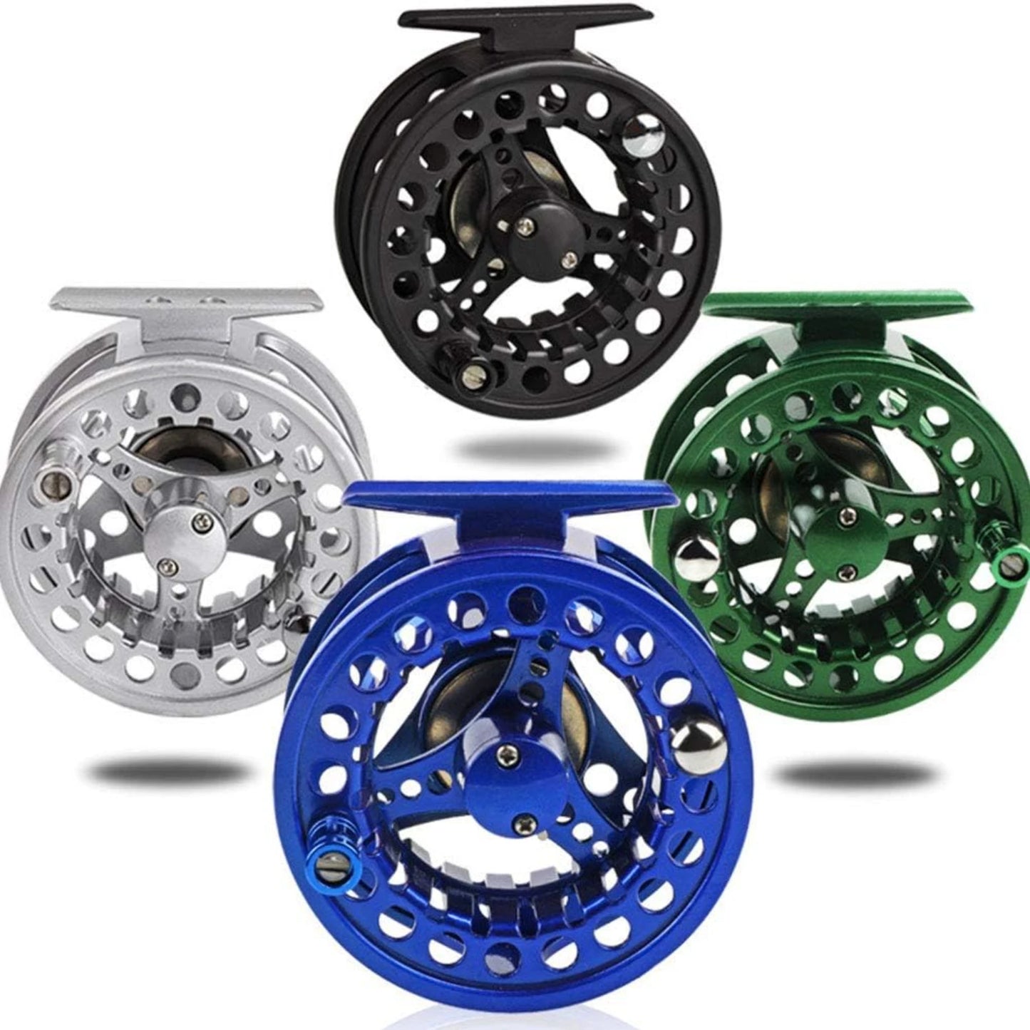 Durable High-Quality Blue, Red, Black, Silver Aluminum Alloy Fly Fishing Reel