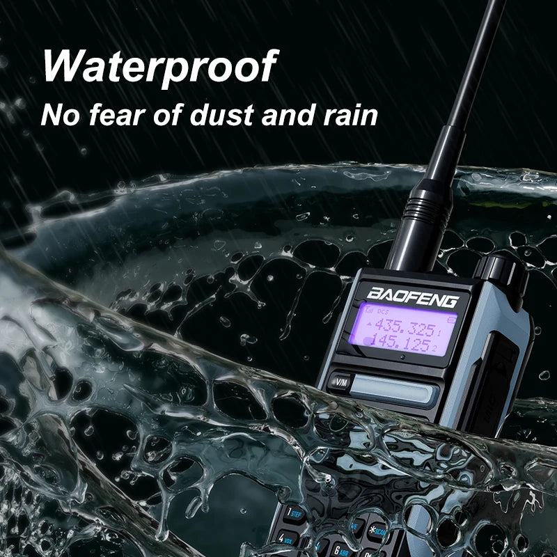 Waterproof Walkie Talkie Dual Band High Power Radio Dual Band Vhf Uhf CB Ham Radio Long Range
