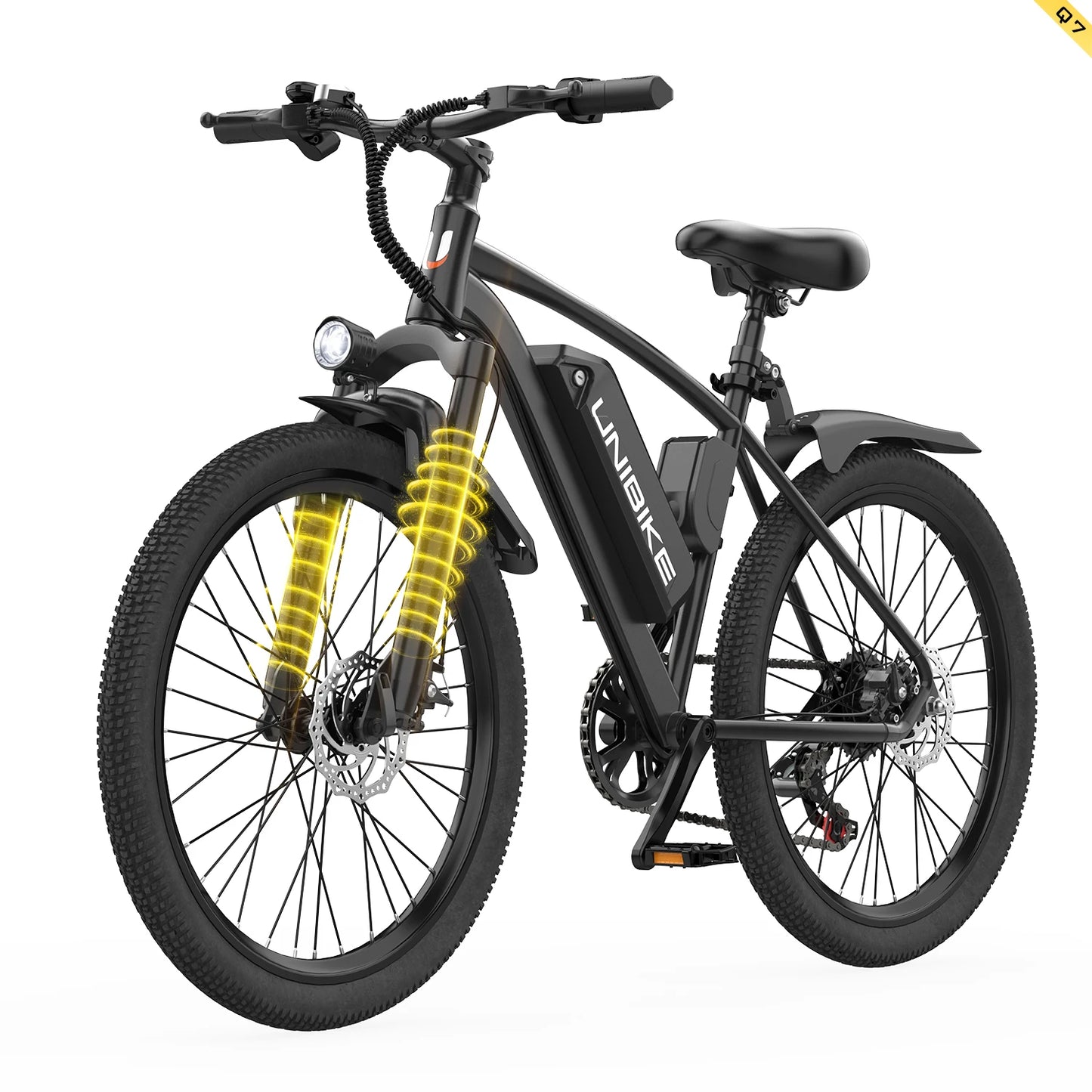 26'' E-Bike, Adults,750W Peak Motor Mountain,22MPH, upto45 Miles,7-Speed,Removable Battery