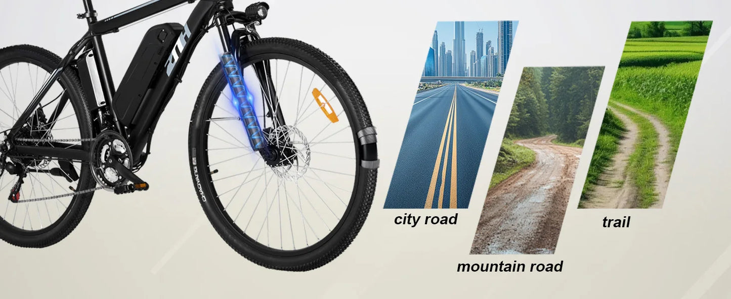 1000W Peak 48V Electric Bike for Adults, 26 inch Mountain Bike,Removable Battery,50Miles &20 MPH