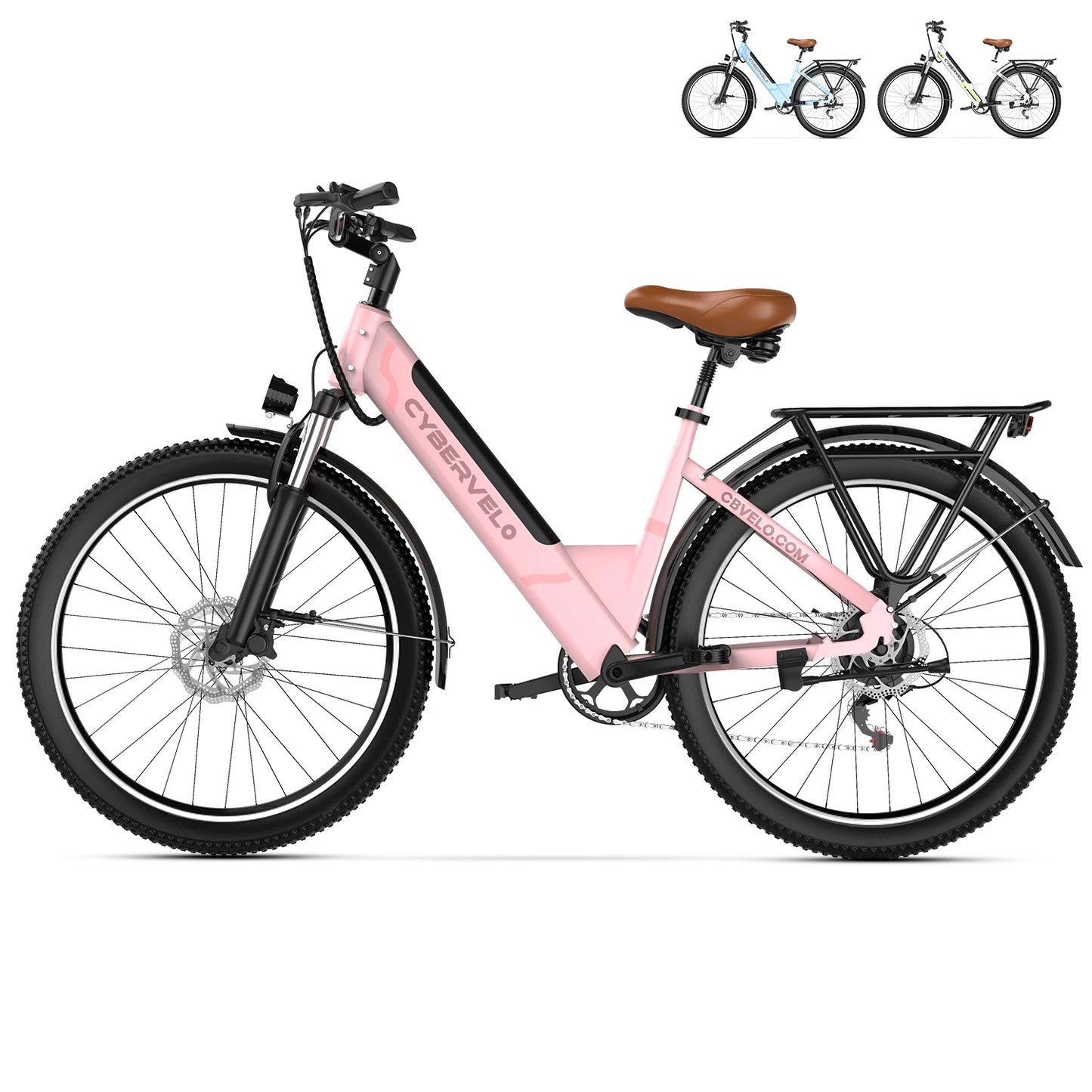 26" Electric E Bike with 7-Speed,1000 Peak, Adults,up 80 Miles Removable Battery