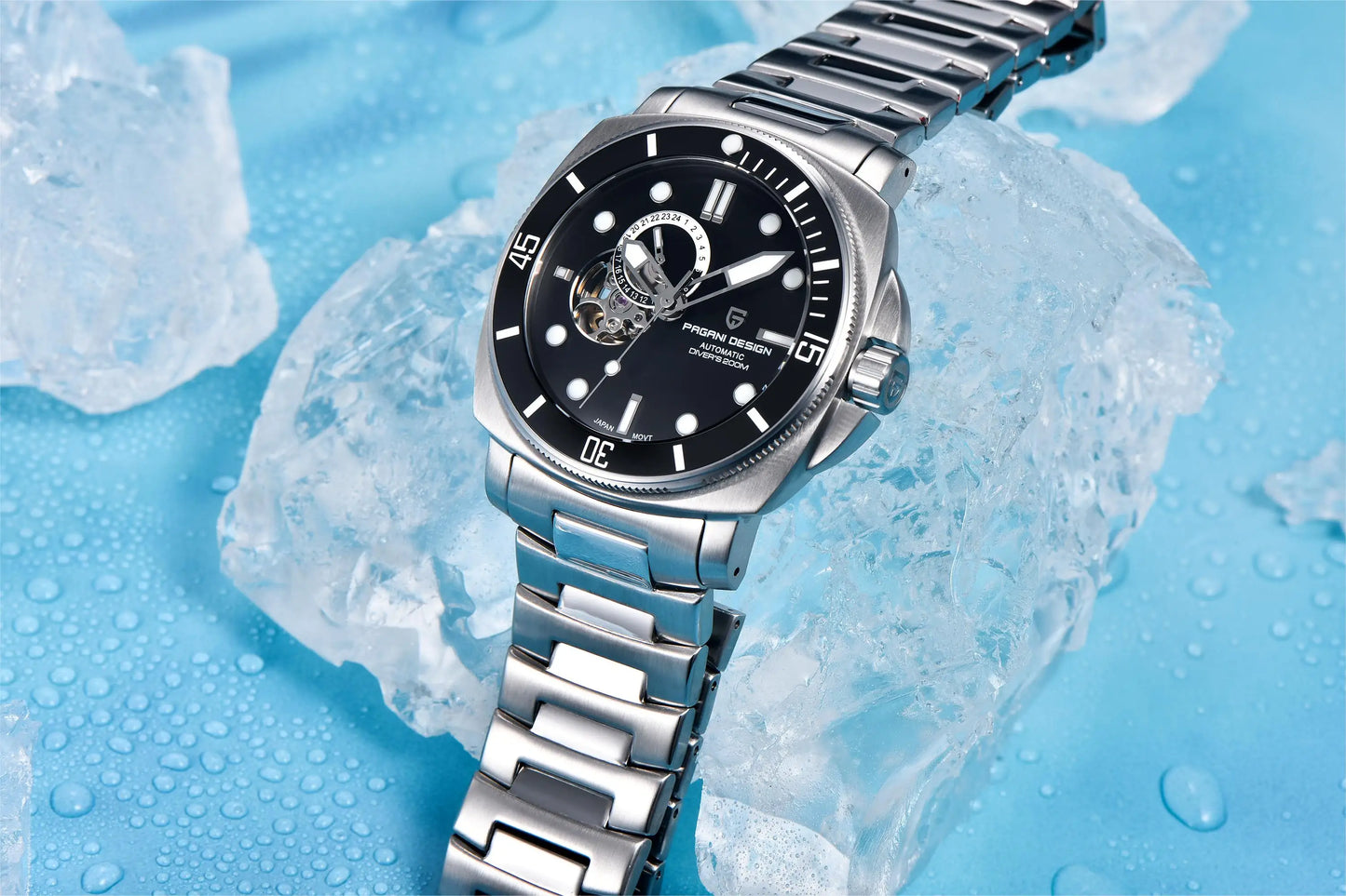 PAGANI Men's Mechanical Watch - Sapphire Crystal, Stainless Steel, Waterproof Stylish Wristwatch