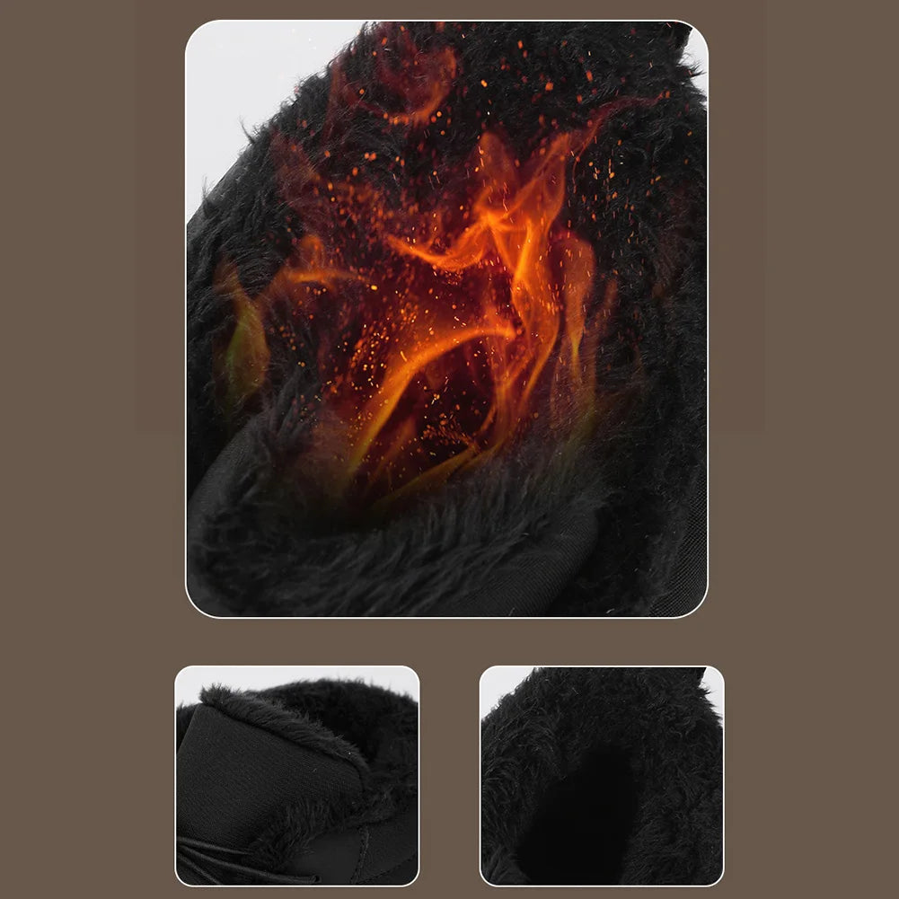 Winter Warm Running Barefoot Shoes Women Men Rubber High Ankle Boots Waterproof Non-Slip Breathable