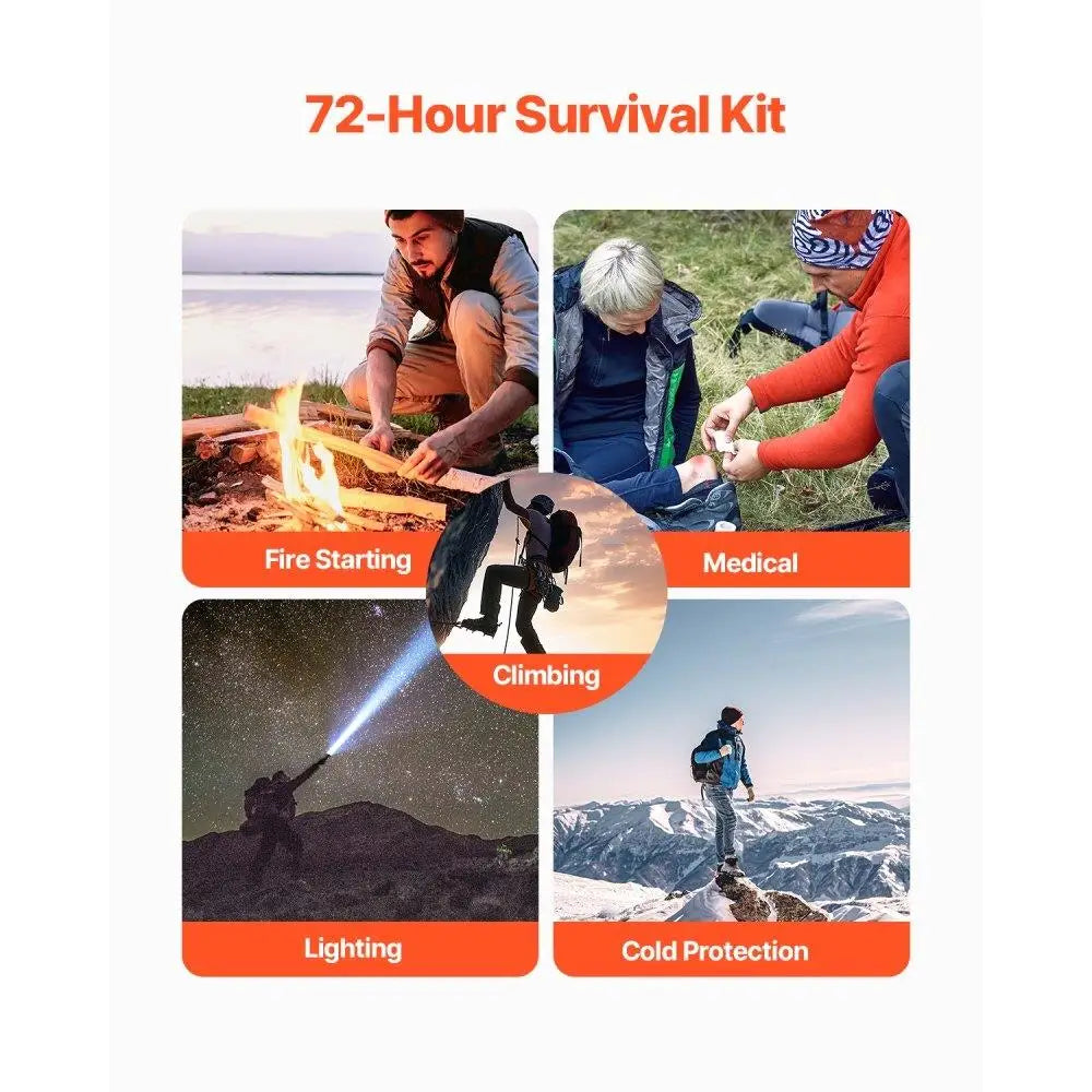 Survival First Aid Kit 250 Pieces Emergency Medical Trauma Bag for camping and Home Use