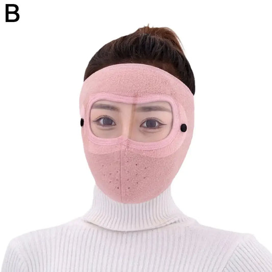 Windproof Anti Dust Full Face Masks Cycling Ski Breathable Eye HD Anti Fog Goggles Hood Cover