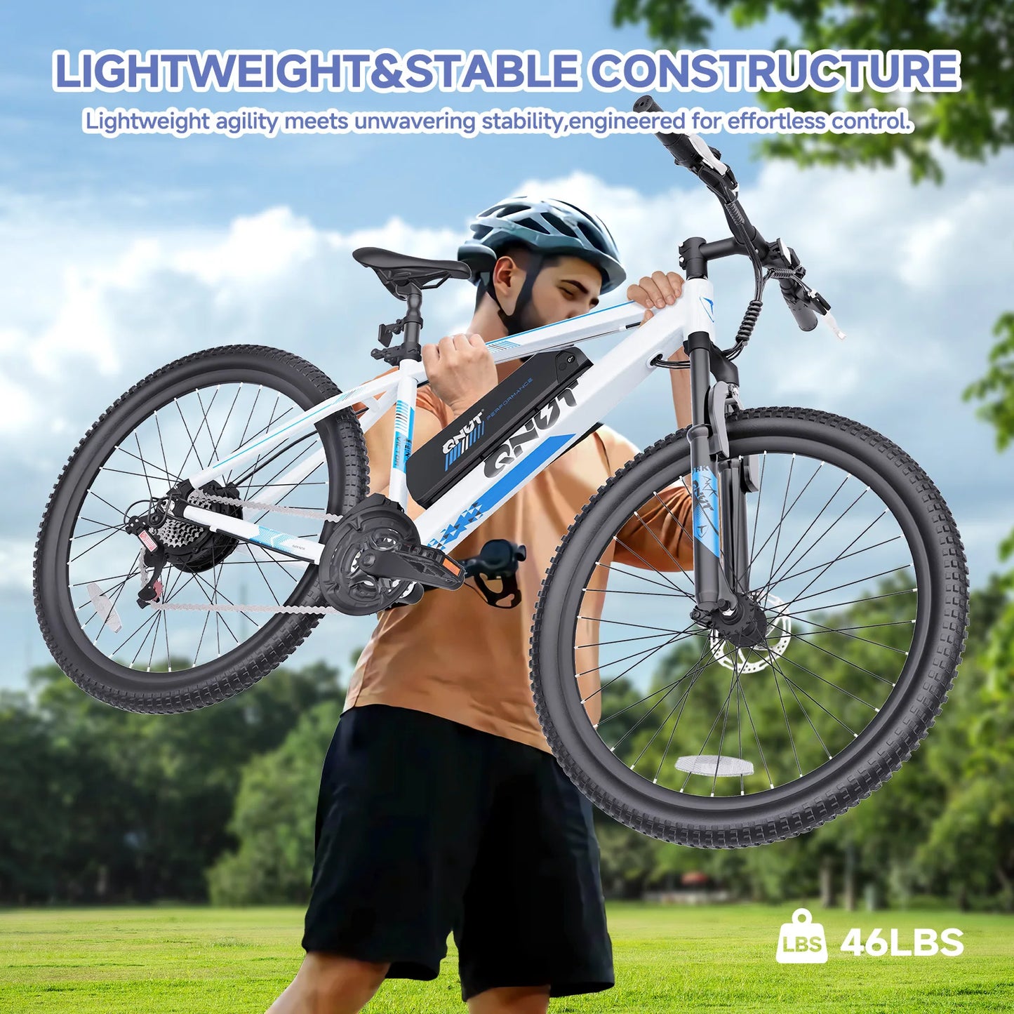 26" E- Bike Mountain Bike With 1000w Peak Motor Electric Dirt Bike With Great Climbing Ability
