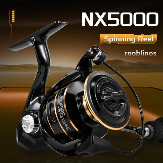 NX Spinning Reel Metal Reel Cup 10KG Max Drag Power Spinning Wheel High Speed Adapt Any Water Body