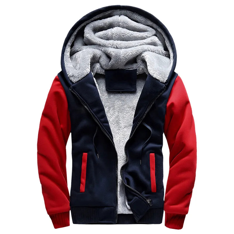 Men's Jacket Camouflage Thicken Winter Jackets for Men Fleece Long Sleeve Coat Man Casual Hoodies