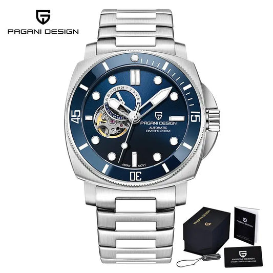 PAGANI Men's Mechanical Watch - Sapphire Crystal, Stainless Steel, Waterproof Stylish Wristwatch