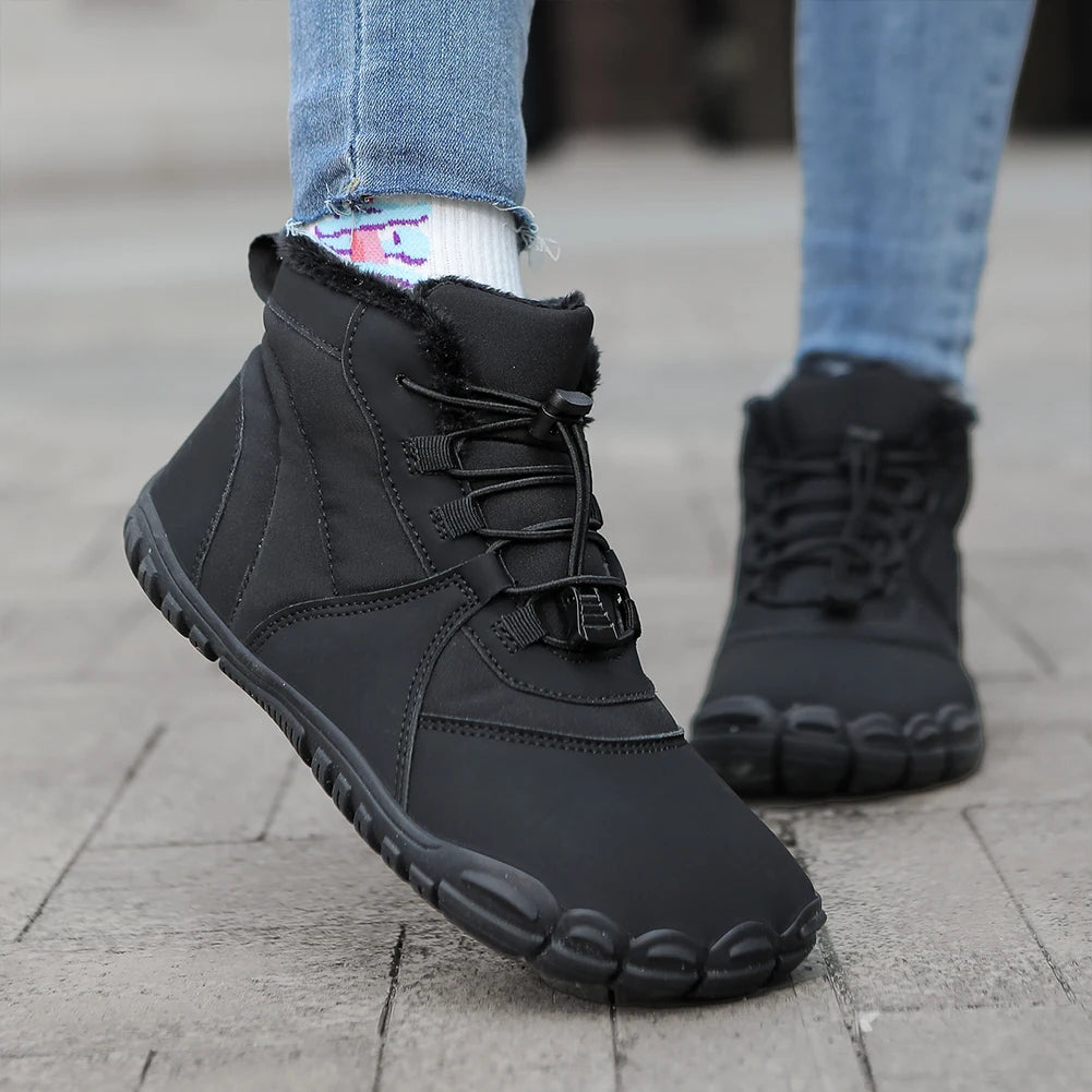 Winter Snow Boots Barefoot Hiking Anti Slip Cold-Proof Lightweight High-Top Booties for Men Women