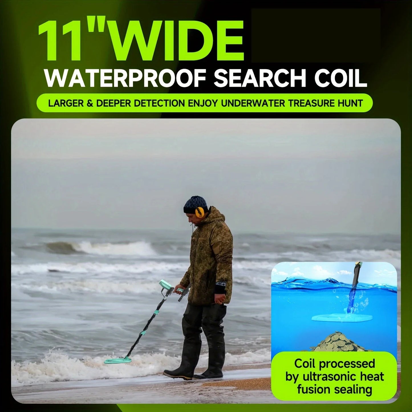 Metal Detector Professional Underground Gold Pinpointer Detecting Jewelry Treasure High Sensitivity
