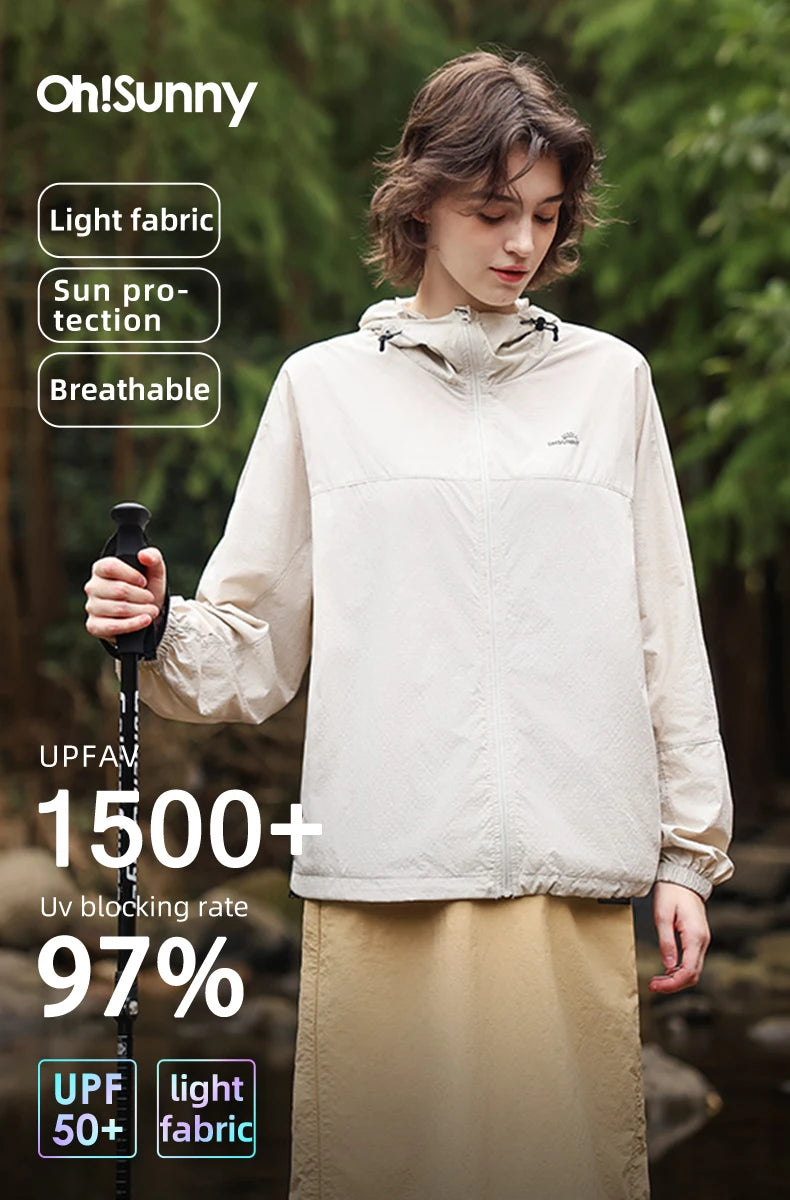 Unisex Hiking Jackets,UPF50+ Quick-Dry Cooling Windbreake,Outdoor Lightweight Packable Sun Jacket