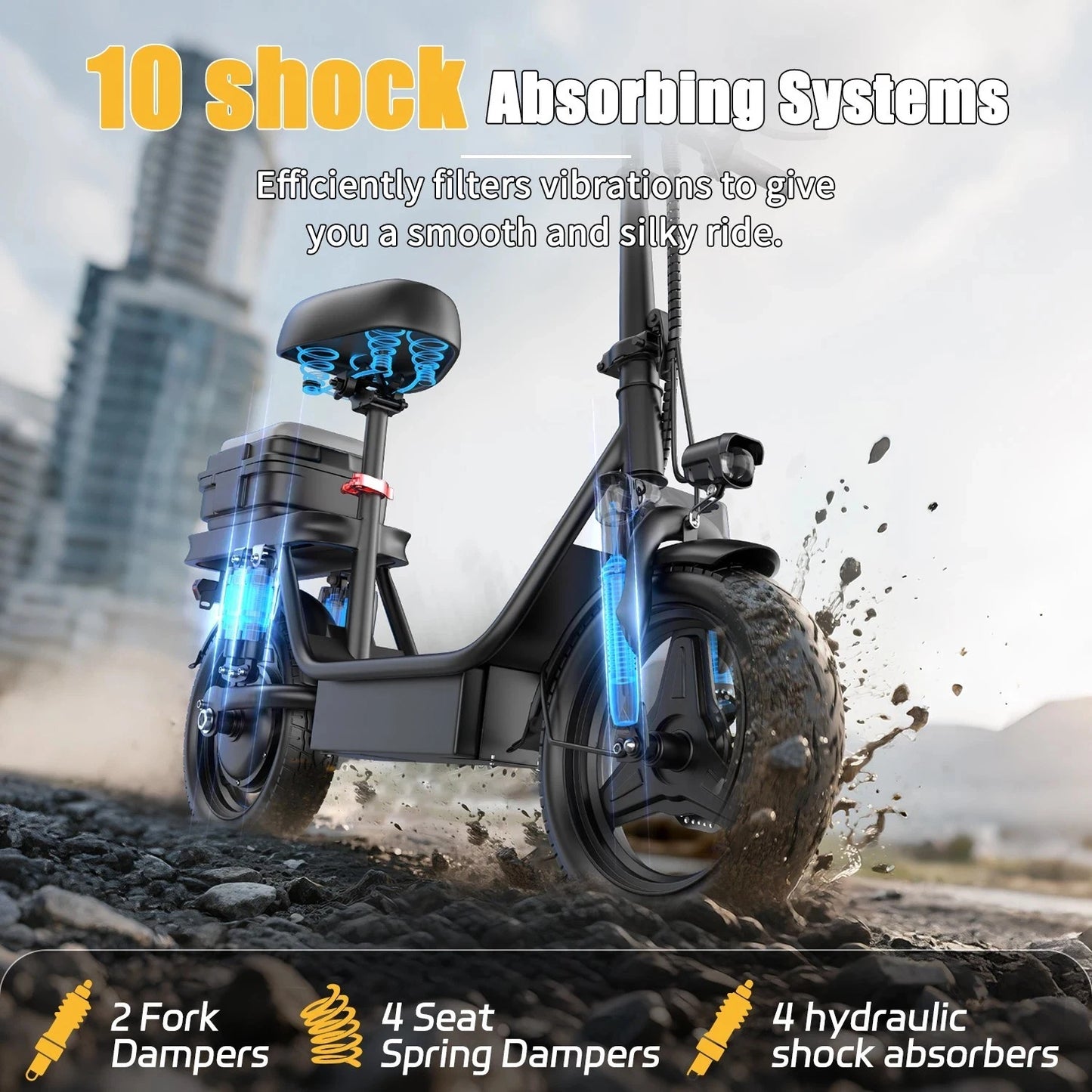 E-Bike For Adults, Folding , 250W Peak Motor, Scooter EBike With 14" Tire 48V 15AH Battery