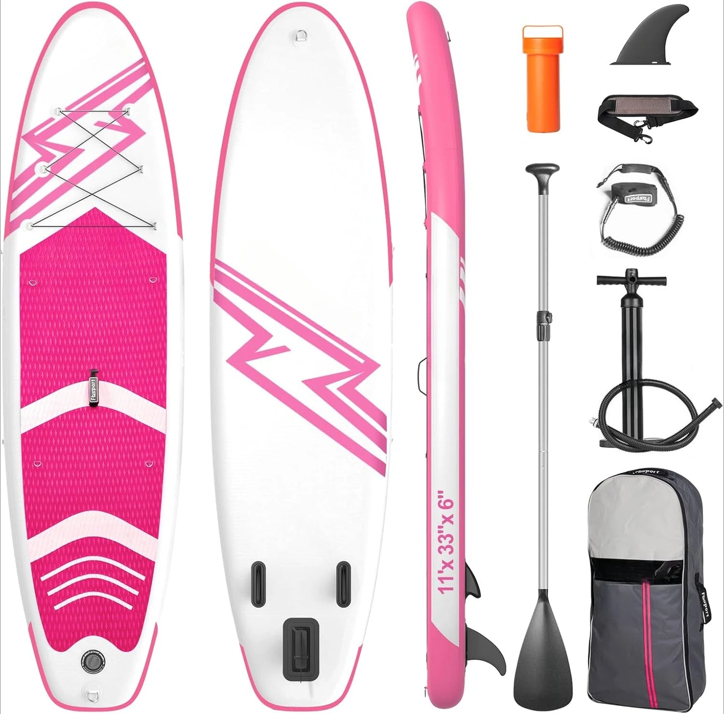 11' Prem Stand Up Paddle Board, Durable SUP Accessories/Carry Bag,Wide Stance, Non-Slip