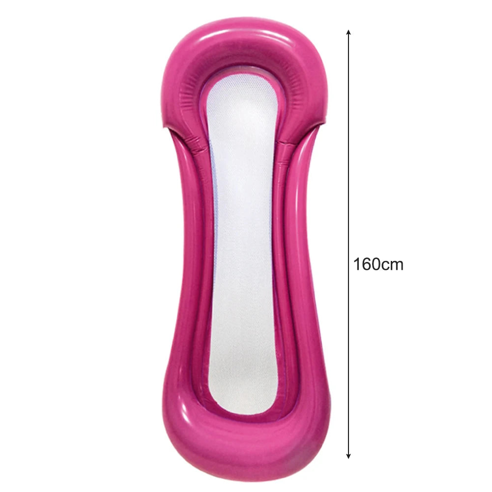 Water Hammock Recliner Inflatable Swimming Mattress Sea Pool Lounge Bed Float Pool Lounge Chair,Pump
