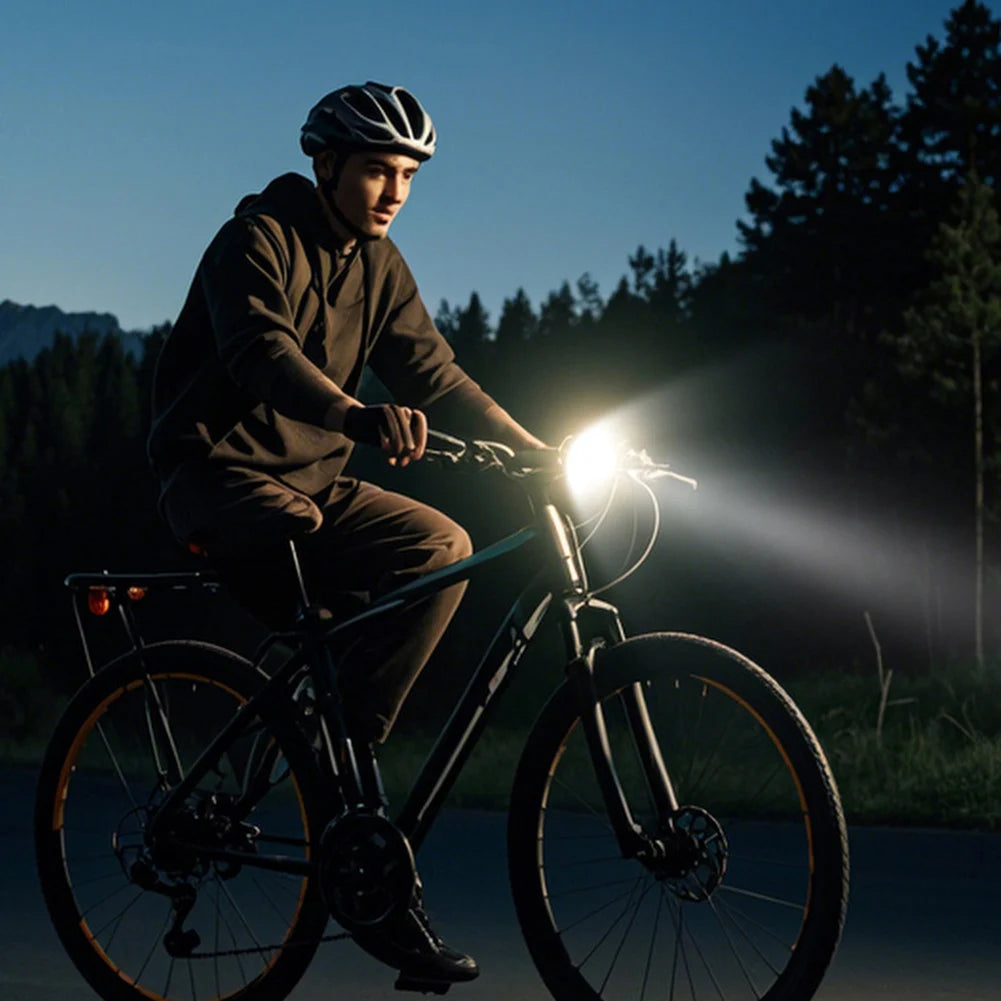 Solar Bike Front Light USB Recharge,Safety Front Lamp, Display High Brightness ,Night Riding