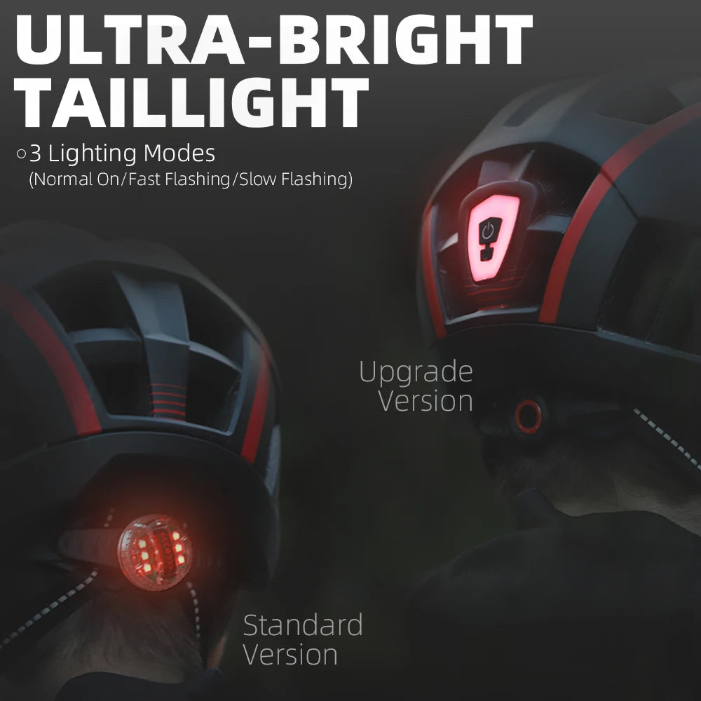 Safety Helmet,Men Women Visor Goggles LED Rear Light,Mountain,Bicycle  Racing Cycling Helmets