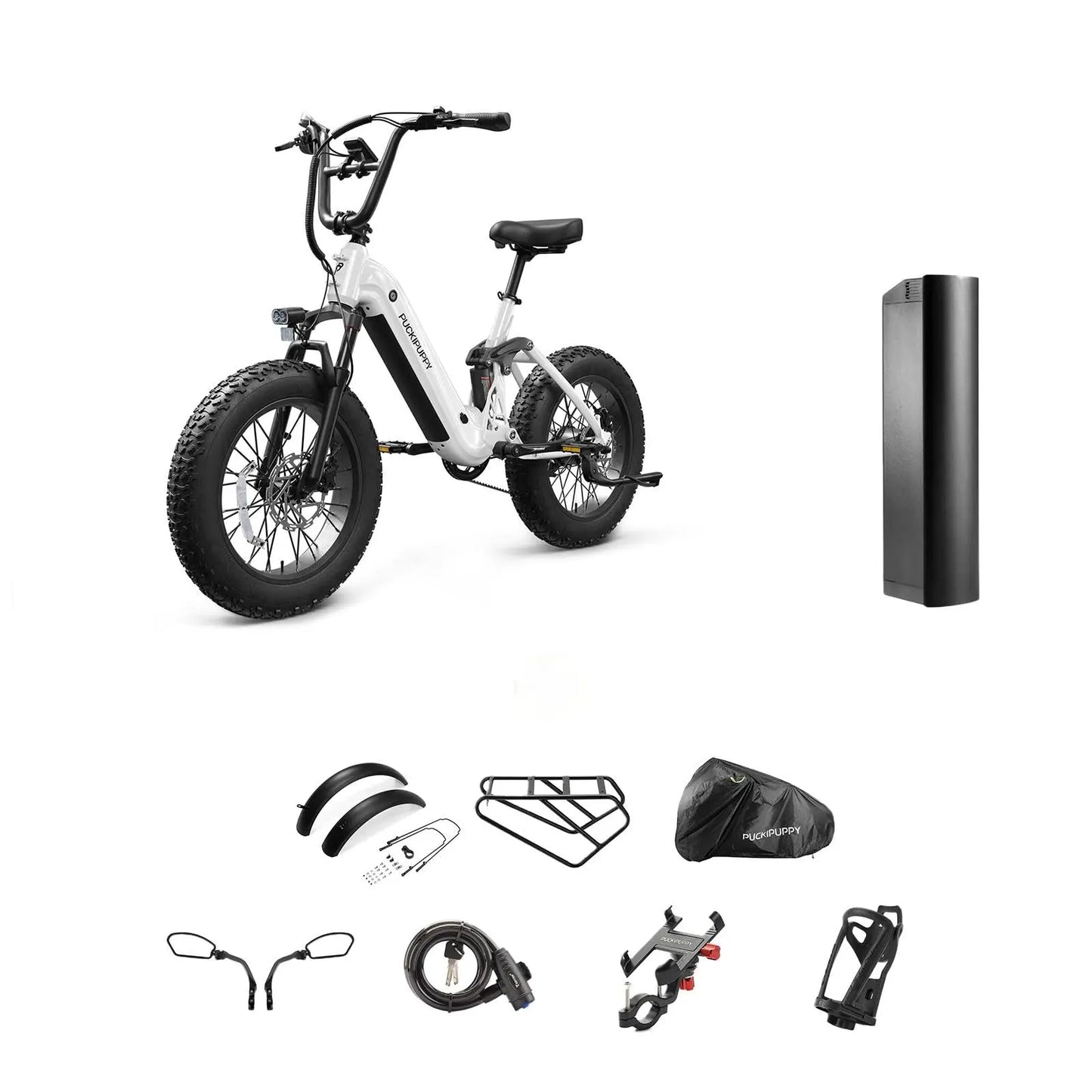 PUCKIPUPPY Corgi E-Bike Mountain20'' Fat Tire 960W 48V 20Ah Full Suspension, 2-Year Warranty