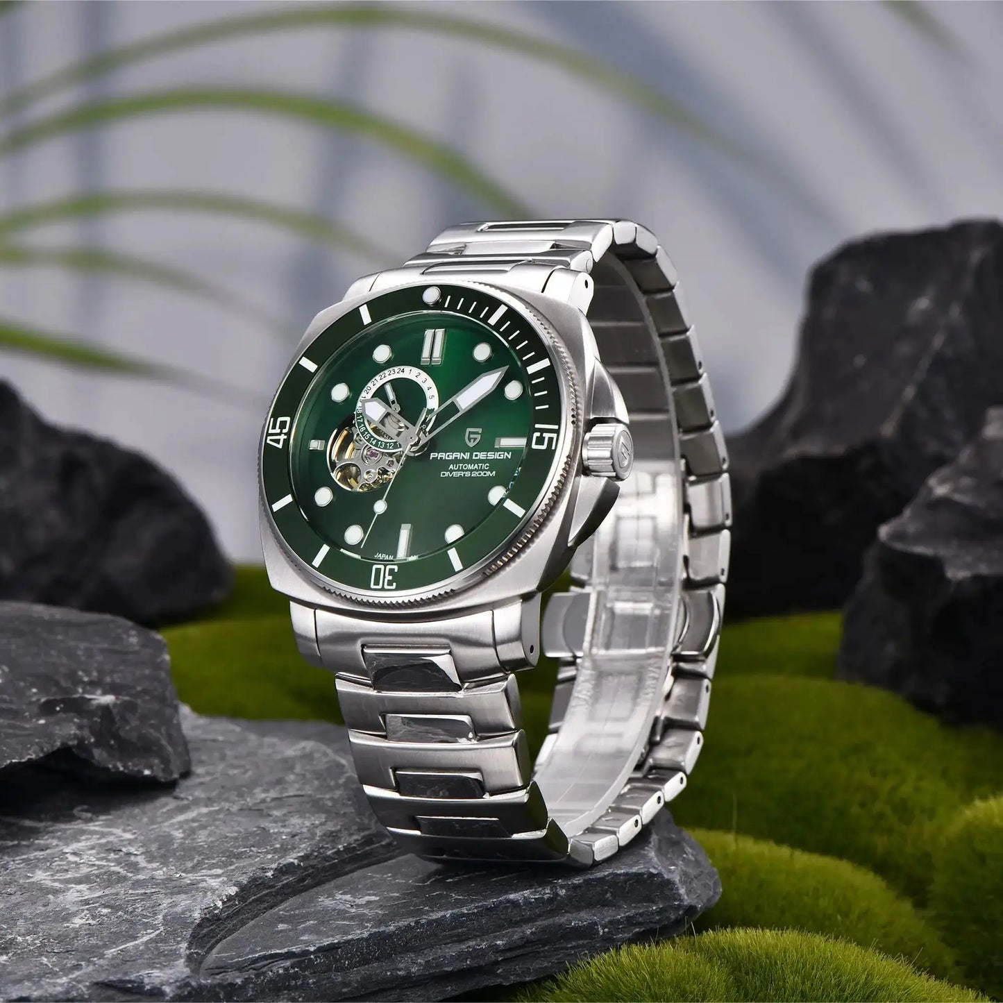 PAGANI Men's Mechanical Watch - Sapphire Crystal, Stainless Steel, Waterproof Stylish Wristwatch