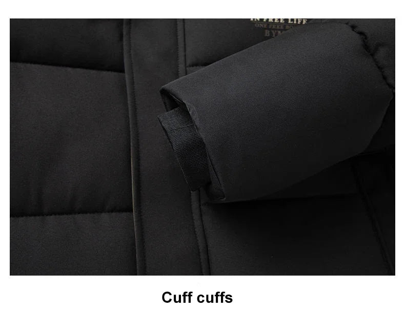 Graphene Warm Windproof Jacket Men Comfortable Thickened Outdoor Hooded Overcoat Male Casual