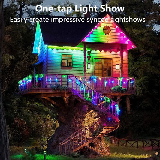 Smart Bluetooth Permanent Outdoor Music Sync Light IP67 Waterproof Voice Control Holiday Party