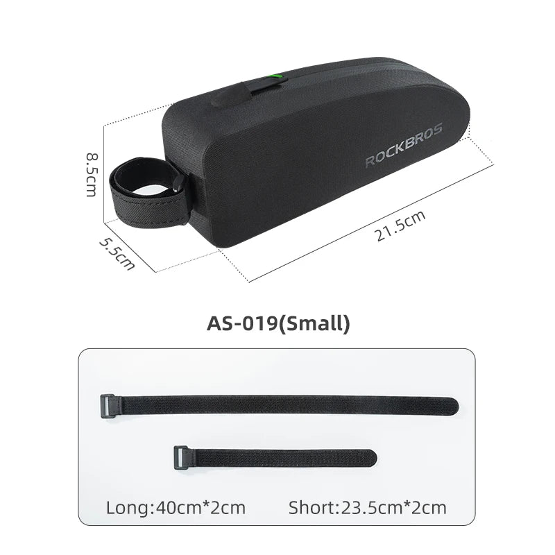 Bicycle Bag Waterproof Cycling Top Front Tube Frame  Large MTB Road Bicycle  Black