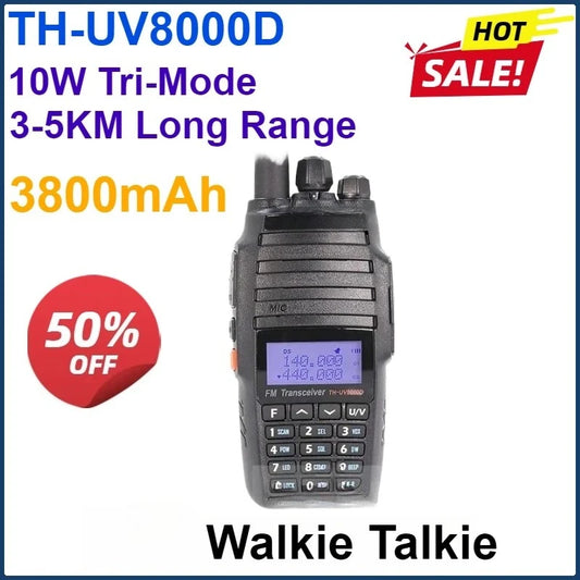 3800mAh UV8000D ,TYT Walkie Talkie 5 KM Dual Band VHF UHF10W 5km Cross-band Repeater Function tyt