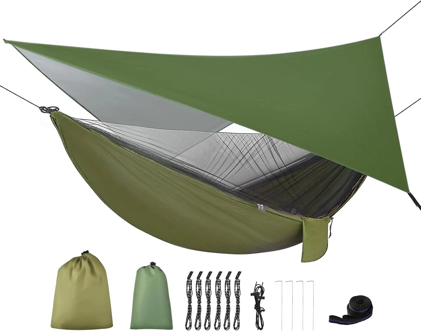 Camping Hammock,Rain Shelter Portable Single Double Person Tent GreenBeach Sunshade Canopy