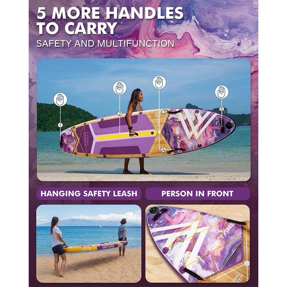 Waterproof Inflatable Paddle Board 11'6''x35''x6''Adult Standing Style Aquatic, Accessories