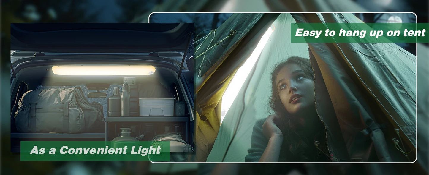 Rechargeable Portable Camping Strong Light Waterproof 2000 mAh Tent Lamp Spotlight Repair Lighting