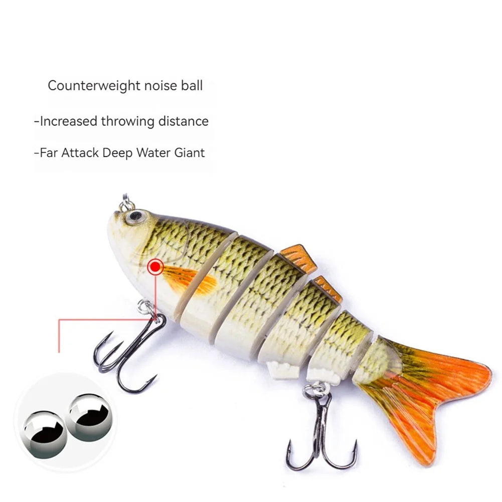 10cm/16.5g Robotic Lure,Treble Hooks Lifelike Slow Sinking Bait Bionic Swimming Bait Fresh/Salt