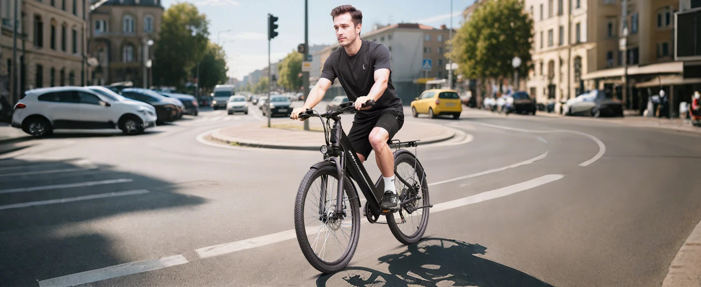 1000W Peak Electric Bike for Adult,26" Tires 50Miles Range Commuting Ebike,Removable,20MPH,7-Speed