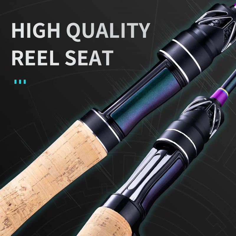 Ultralight Fishing Rod 6'/5'6" Spinning Casting 2 Pieces Stream Lightweight 24T High Carbon Fiber
