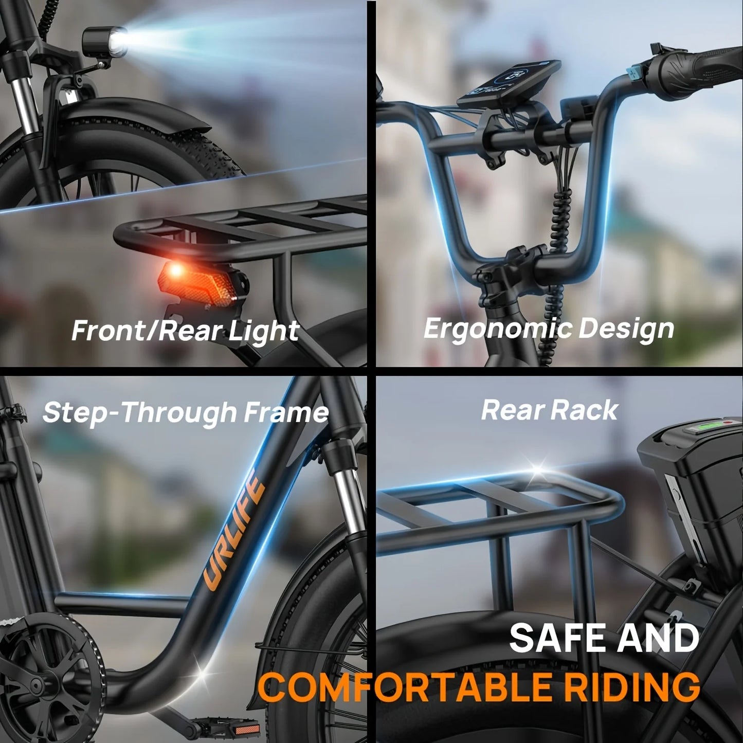 745W 20x3" Fat Tire Electric Bike 48V 13Ah Removable Battery 20MPH 7-Speed Gears Dual Disc Brakes