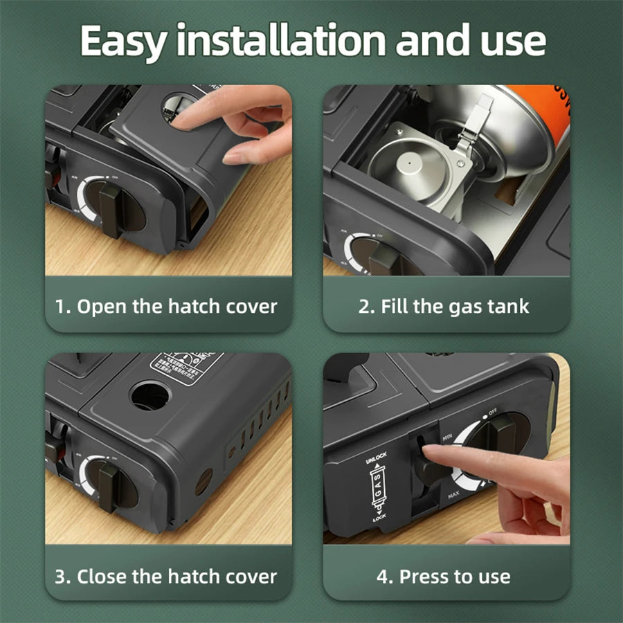 Outdoor Portable Card Stove, Gas Stove, Suitable For Camping, picnicking