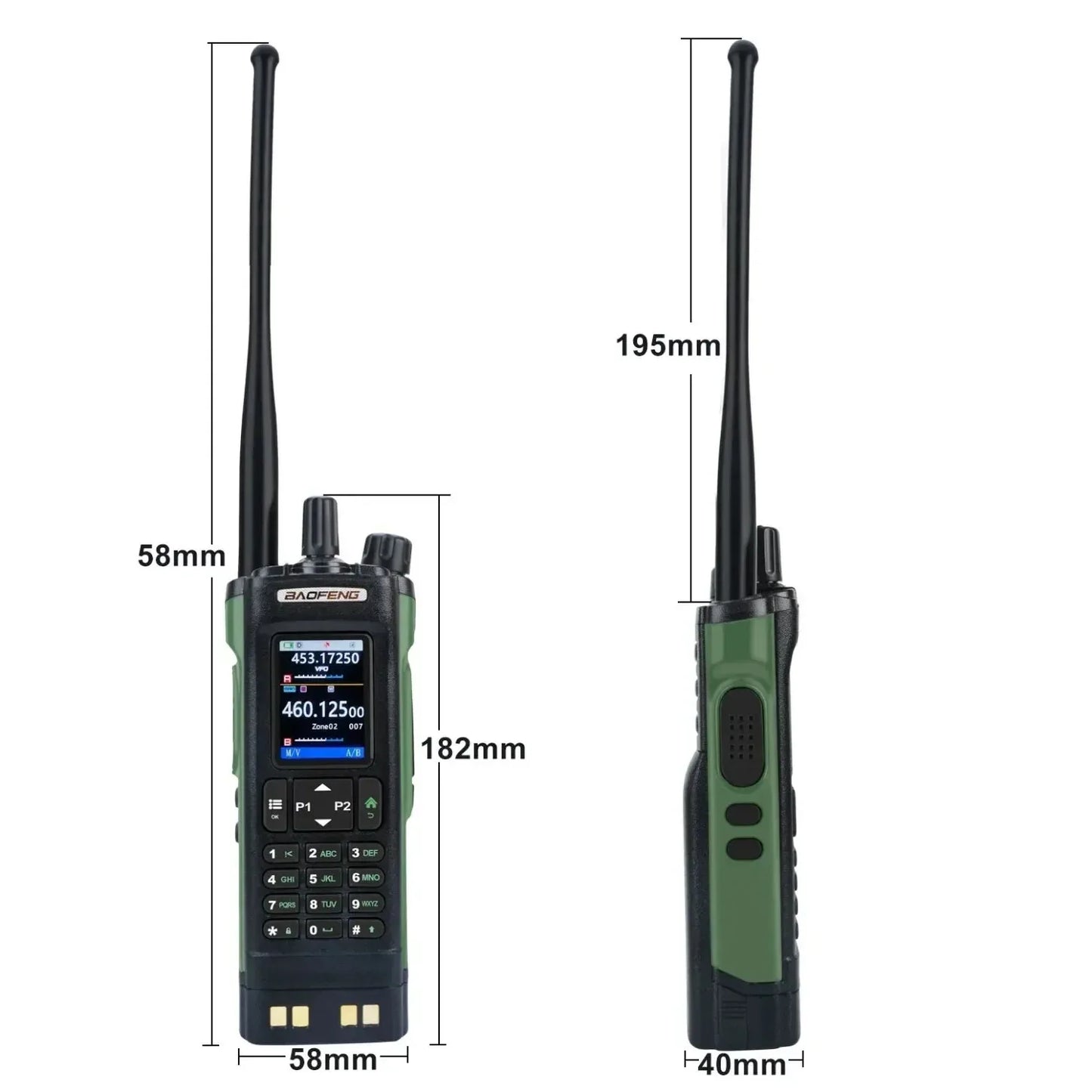 GPS Walkies Talkie AM FM Long Range Bluetooth Program10W Wireless Copy Frequency 1000CH 2-Way Radio