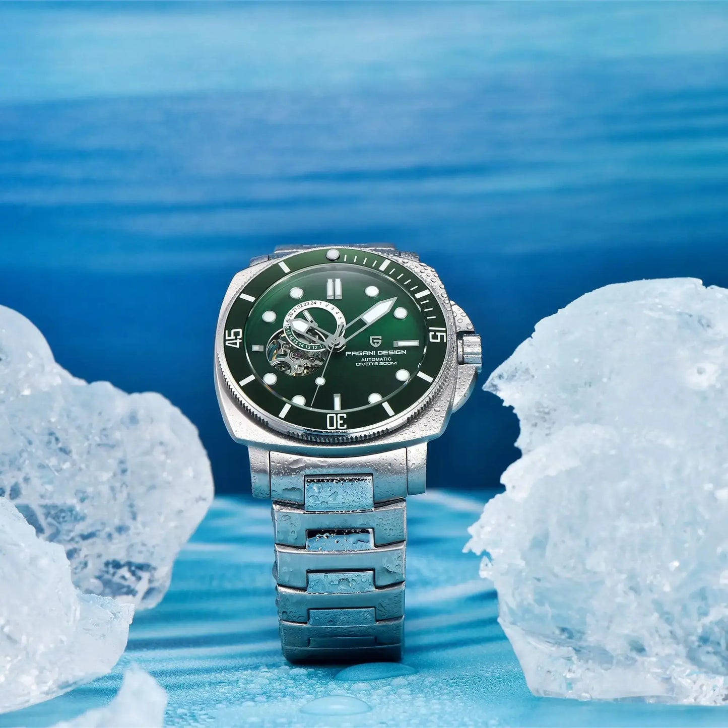 PAGANI Men's Mechanical Watch - Sapphire Crystal, Stainless Steel, Waterproof Stylish Wristwatch