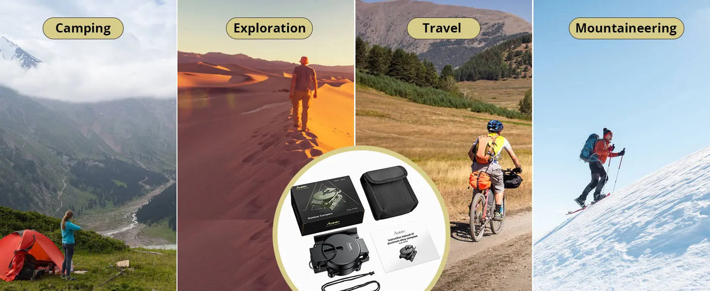 Anbte Compass, 3000 Gauss, Military, Waterproof, Handheld,Camping, Hiking, Survival (128 chars)