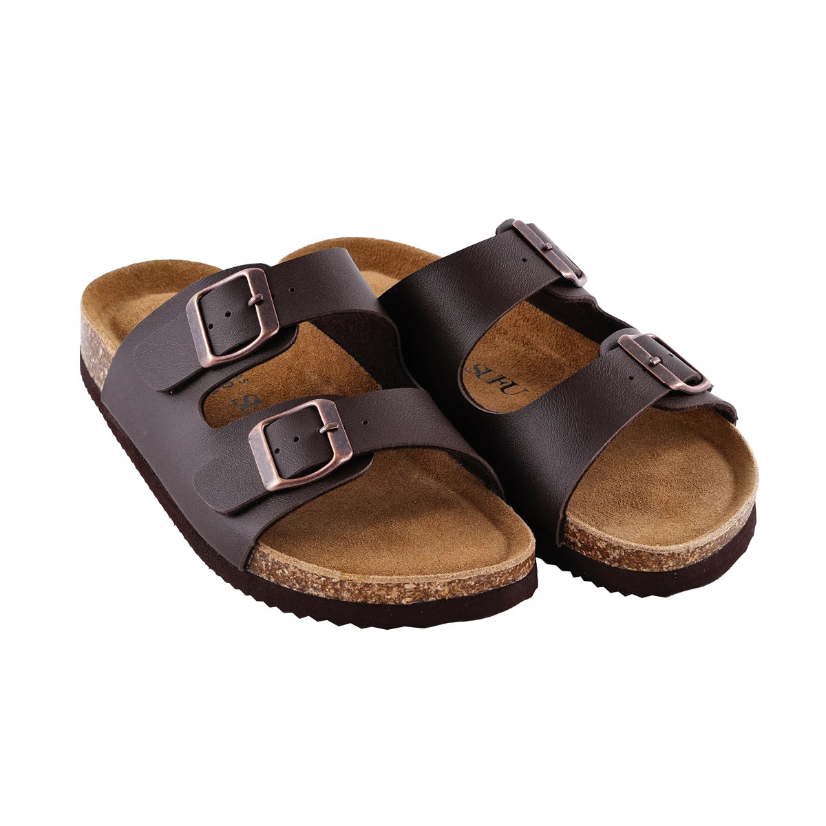 Leather Birkenstocks Cork Flip-flops, women  Muller Slippers Fashion Casual Beach Sandals