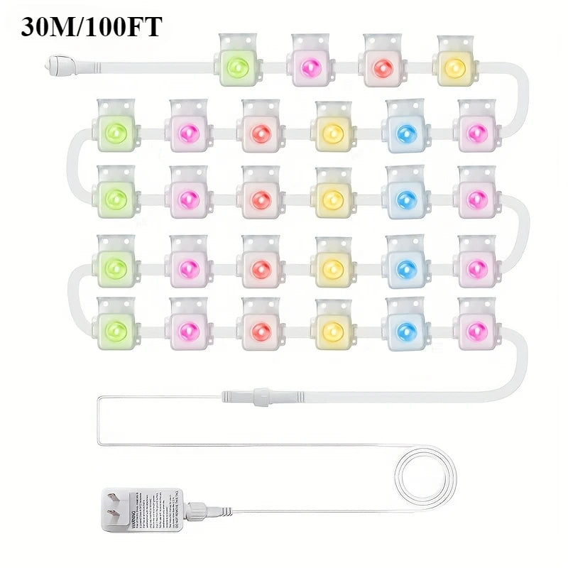 Smart Bluetooth Permanent Outdoor Music Sync Light IP67 Waterproof Voice Control Holiday Party