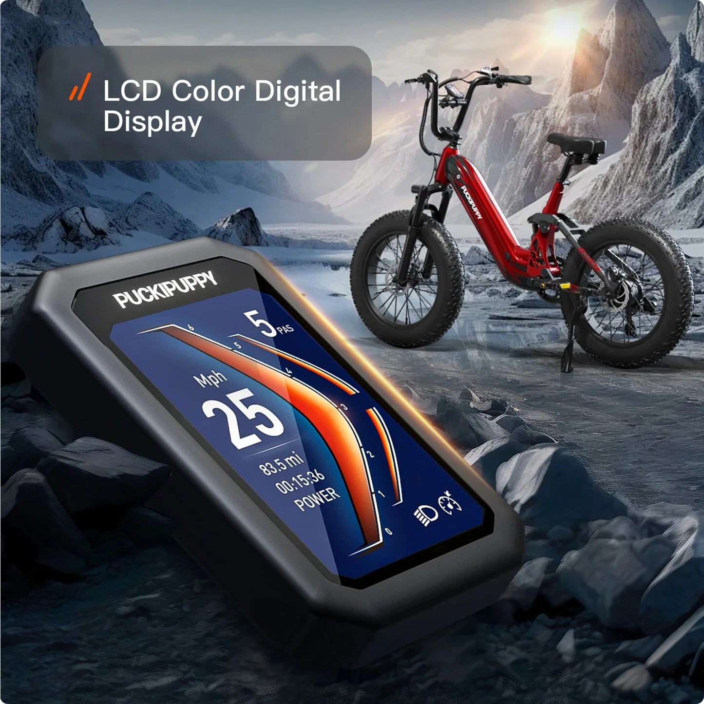 PUCKIPUPPY Corgi E-Bike Mountain20'' Fat Tire 960W 48V 20Ah Full Suspension, 2-Year Warranty