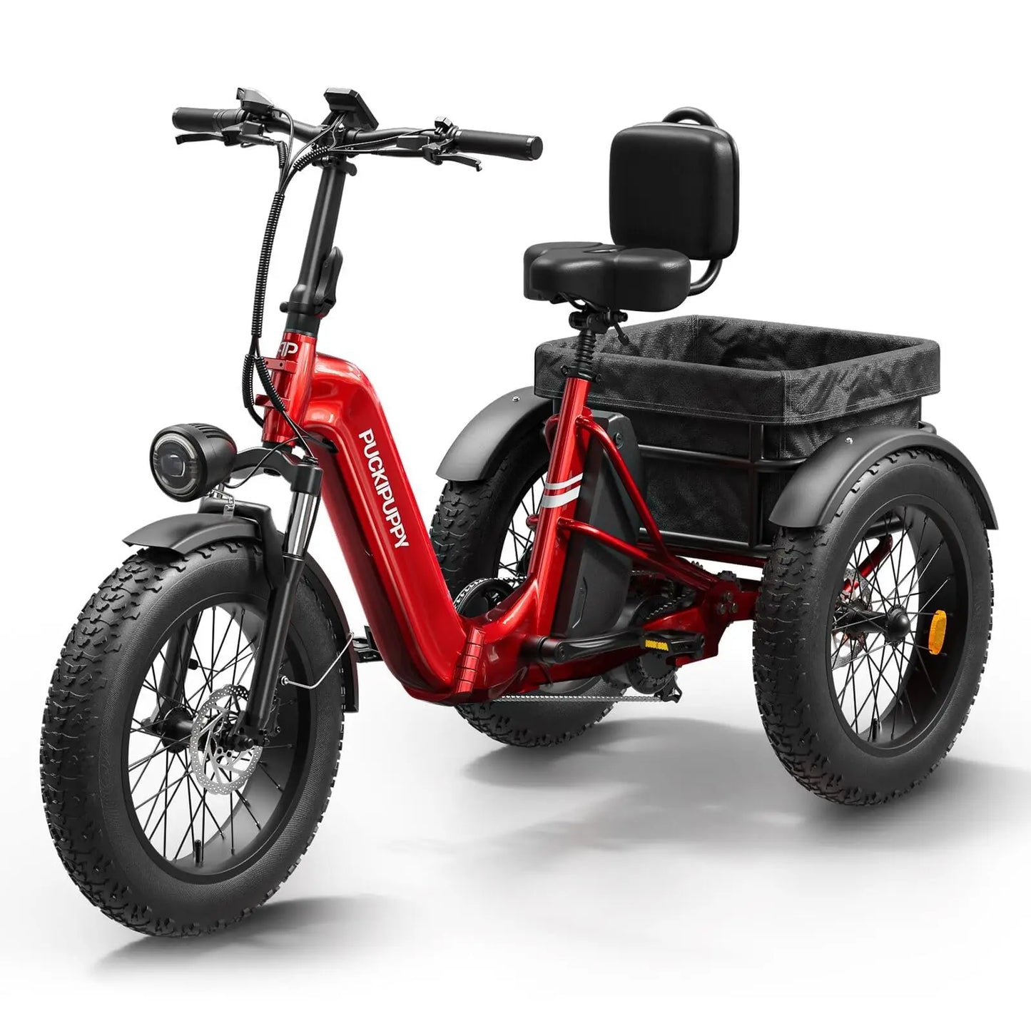 Husky Electric Trike, Adult 960W Peak Motor 60 Miles Range, 500 Lbs Load E-Trike 2-Year Warranty