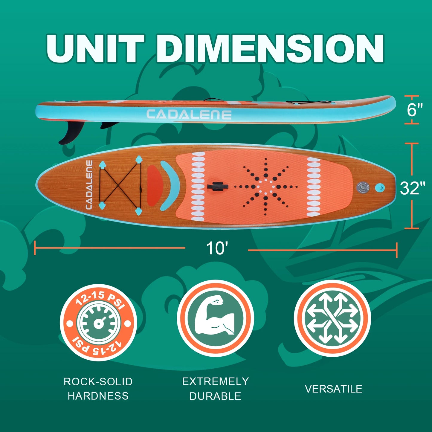 10' Inflatable Stand Up Paddle Board, Premium SUP Accessories, Non-Slip Comfort Deck,Youth & Adult