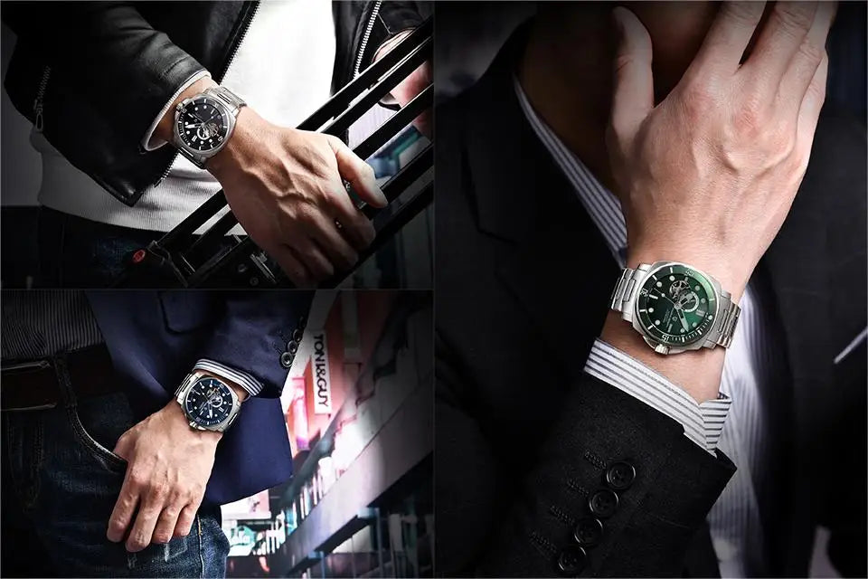 PAGANI Men's Mechanical Watch - Sapphire Crystal, Stainless Steel, Waterproof Stylish Wristwatch