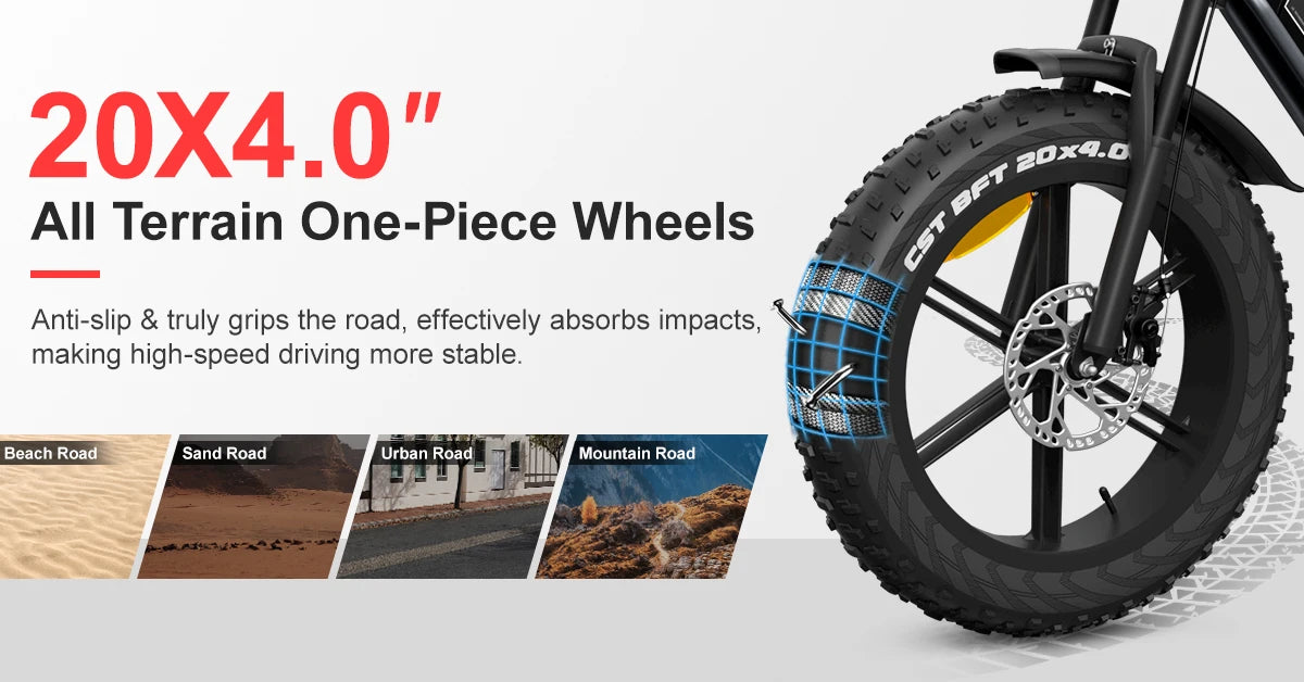 jansno x50 Adult Electric Bike 750W Motor  48V 14AH 20 Inch Tire Mountain Off-Road Motorcycle
