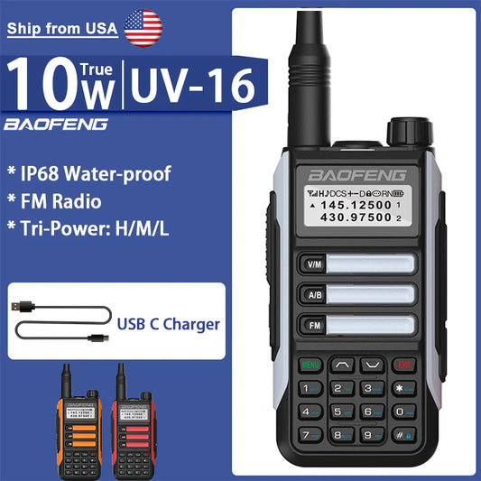 Waterproof Walkie Talkie Dual Band High Power Radio Dual Band Vhf Uhf CB Ham Radio Long Range