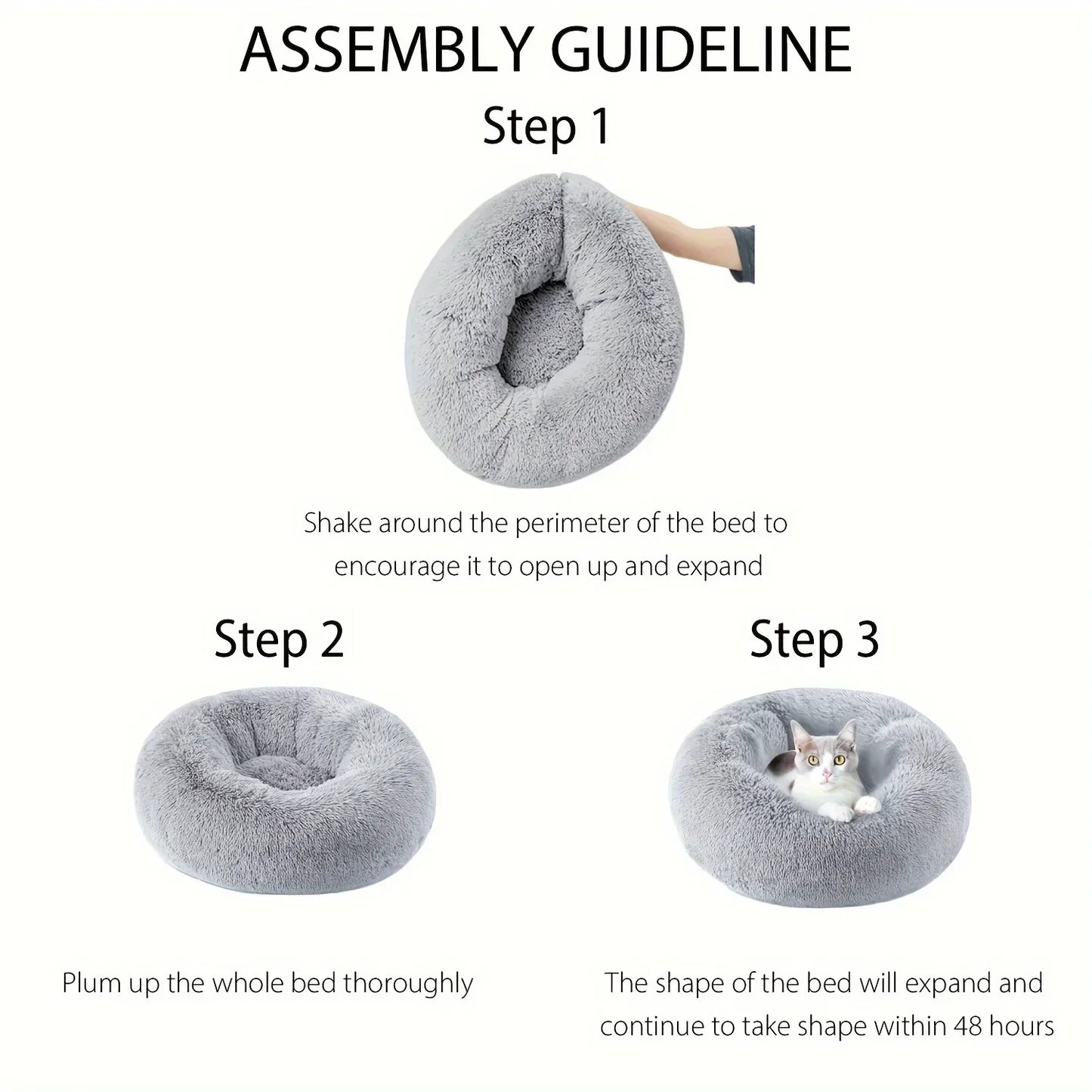 40-120cm Round Plush Dog /Pet Sleeping Bed Cushion Soft