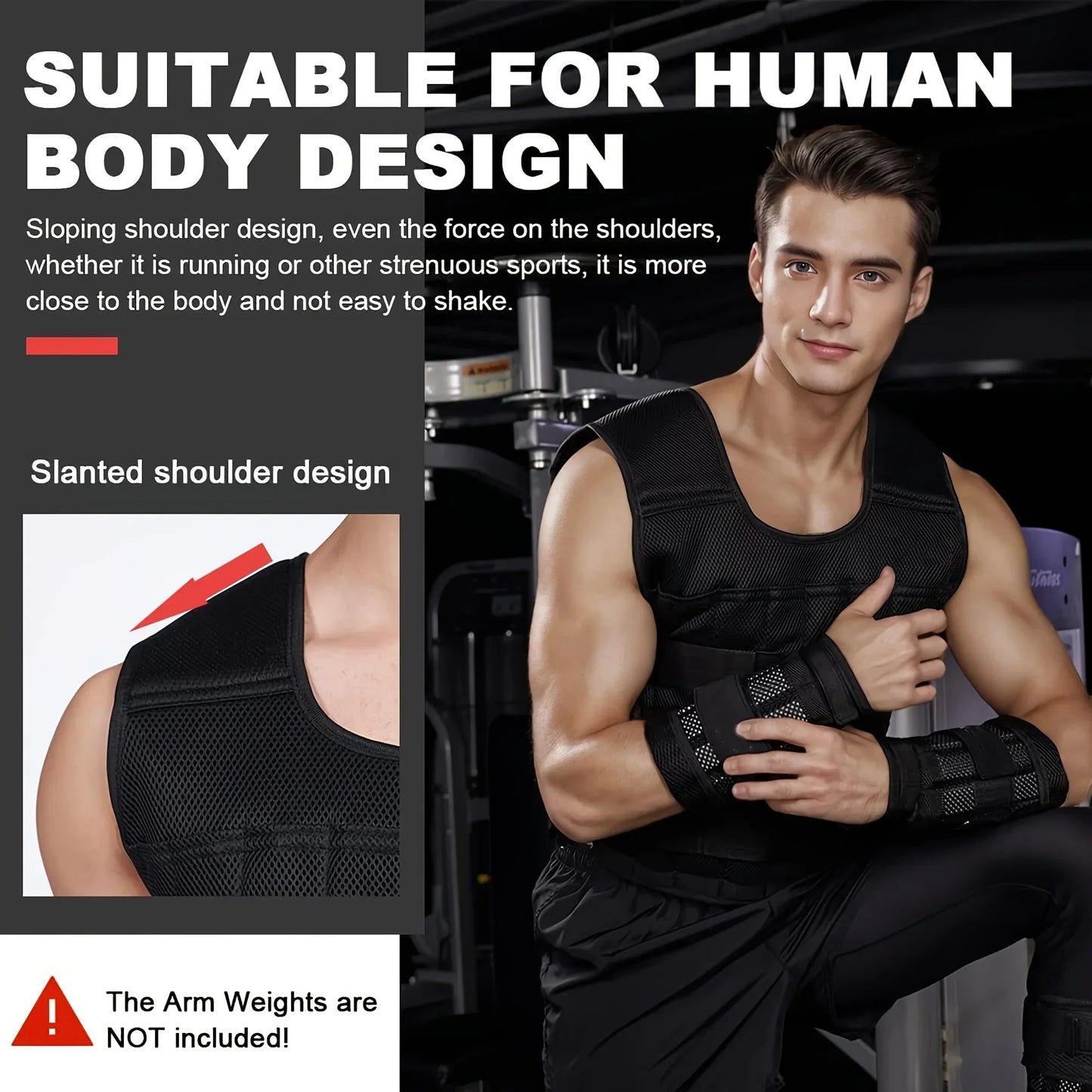 Adjustable Weight Vest, Ankle Weights, Wrist Weights, Running Weights Strength Training Equipment